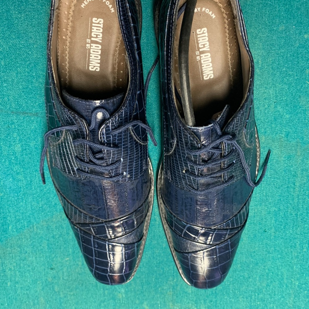 Stacy Adams Mens Cap Toe Shoe Oxford Size 8 - Picture 2 of 2